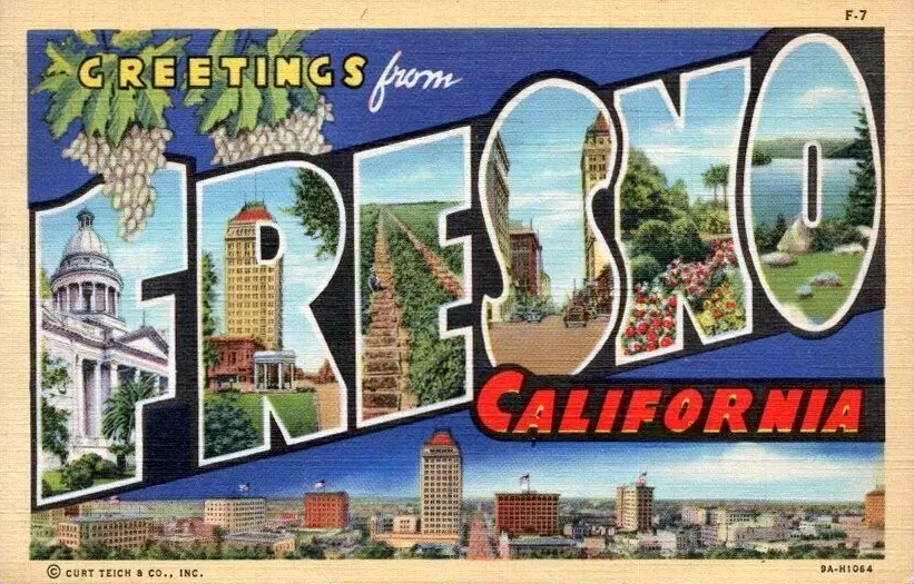 Welcome To Fresno (1950s Postcard Image)