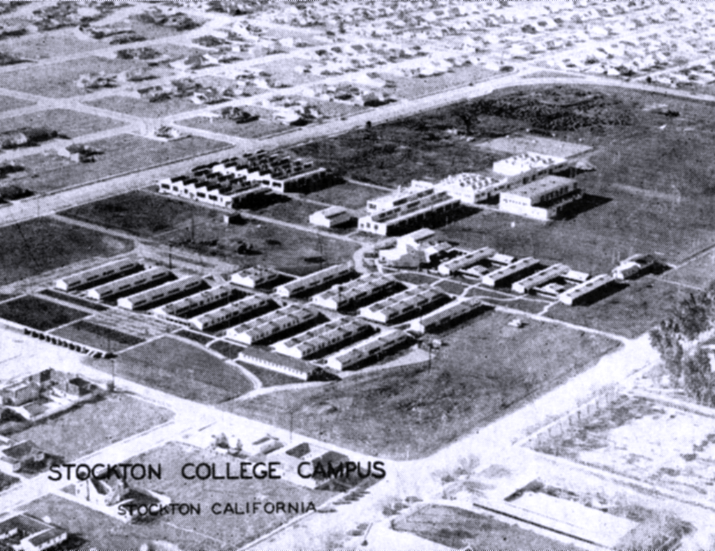 Stockton College in California (Postcard Circa 1950)